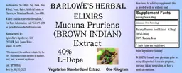 Label for Macuna pruriens (Brown Indian) Extract