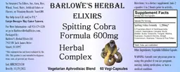 Label for Spitting Cobra Formula 600 mg