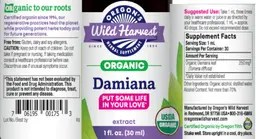 Label for Damiana Extract