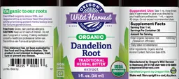 Label for Dandelion Root Extract
