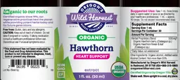 Label for Organic Hawthorn Extract