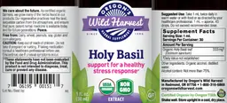 Label for Holy Basil Extract