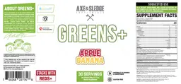 Label for Greens+ Apple Banana