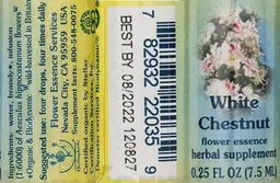 Label for White Chestnut Flower Essence