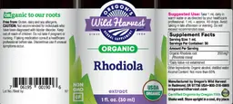 Label for Rhodiola Root Extract