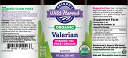 Label for Valerian Extract