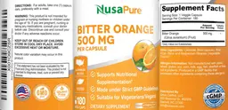 Label for Bitter Orange 500 mg