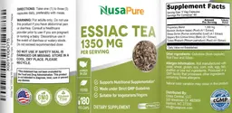Label for Essiac Tea 1350 mg