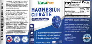Magnesium Citrate 833 mg