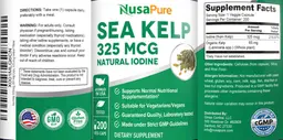 Label for Sea Kelp 325 mcg