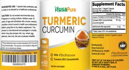 Label for Turmeric Curcumin