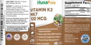 Vitamin K2 MK7 120 mcg