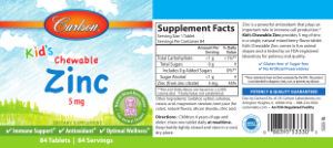 Kid's Chewable Zinc 5 mg Natural Mixed B
