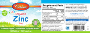 Kid's Chewable Zinc 5 mg Natural Mixed B