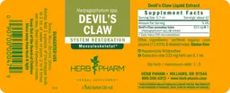 Label for Devil's Claw