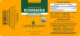 Label for Echinacea Alcohol-Free