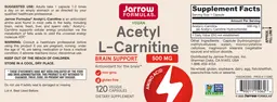Label for Acetyl L-Carnitine 500 mg