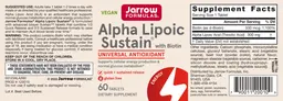 Label for Alpha Lipoic Sustain with Biotin