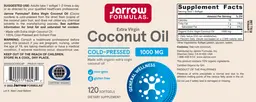 Label for Extra Virgin Coconut Oil 1000 mg