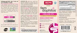 Label for Fem Dophilus 5 Billion CFU