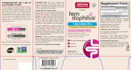 Label for Fem Dophilus 1 Billion CFU