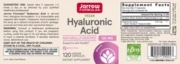 Label for Hyaluronic Acid 120 mg