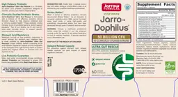 Label for Jarro-Dophilus Ultra 50 Billion CFU