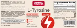 Label for L-Tyrosine 500 mg