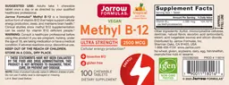 Label for Methyl B-12 2500 mcg Tropical