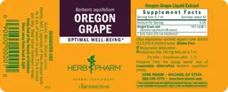 Label for Oregon Grape