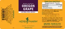 Label for Oregon Grape