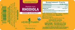 Label for Rhodiola Alcohol-Free