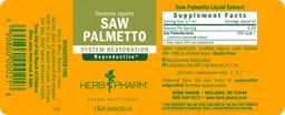 Label for Saw Palmetto