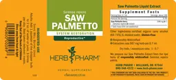 Label for Saw Palmetto