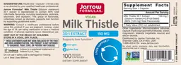 Label for Milk Thistle 150 mg