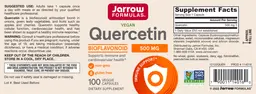 Label for Quercetin 500 mg
