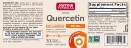 Label for Quercetin 500 mg