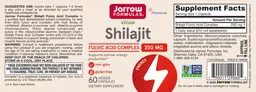 Label for Shilajit Fulvic Acid Complex 250 mg