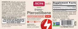 Label for trans-Pterostilbene 50 mg