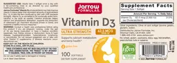 Label for Vitamin D3 62.5 mcg 2500 IU