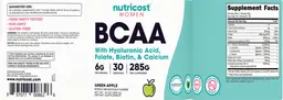 Label for BCAA 6 g Green Apple