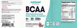 Label for BCAA 6 g Strawberry Lemonade
