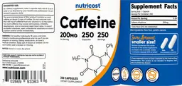 Label for Caffeine 200 mg
