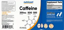 Label for Caffeine 200 mg