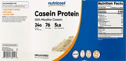 Label for Casein Protein 24 g Unflavored