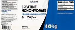 Label for Creatine Monohydrate 5 g Unflavored