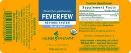 Label for Feverfew