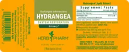 Label for Hydrangea