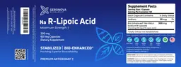 Label for Na R-Lipoic Acid Maximum Strength 300 mg