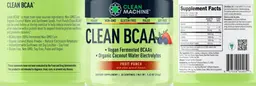 Label for Clean BCAA Fruit Punch